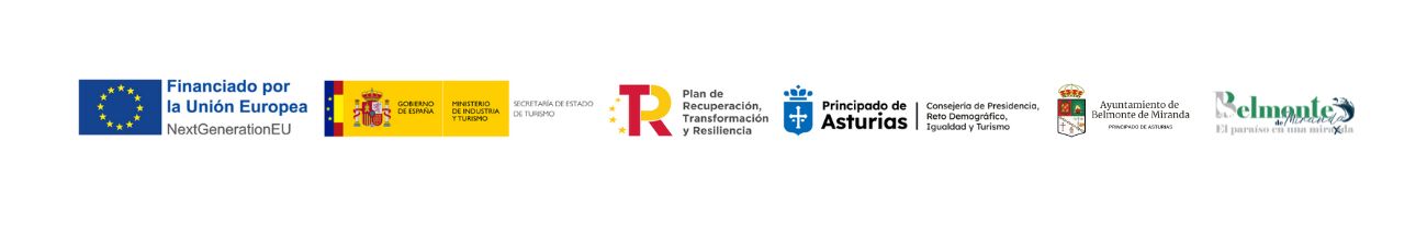 Financiado por la Unión Europea · NextGenerationEU · Gobierno de España · Principado de Asturias · Ayuntamiento de Belmonte de Miranda